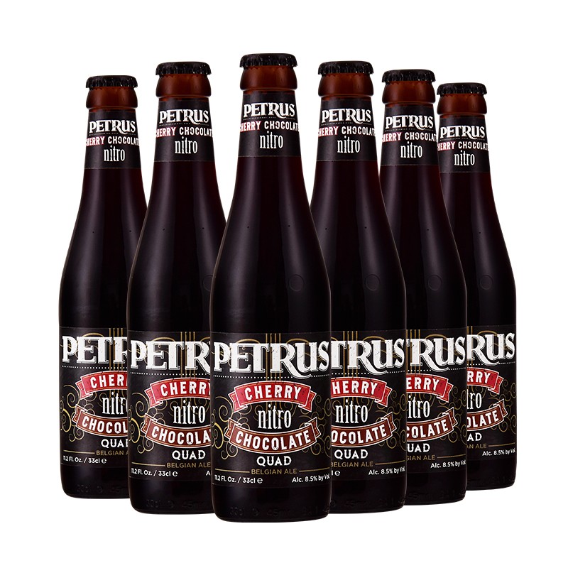 比利时原瓶原装进口精酿啤酒 PETRUS帕图思白啤黑啤棕啤红啤三料四料木桶巧克力樱桃味 氮气四料（巧克力樱桃）啤酒330ml*6瓶