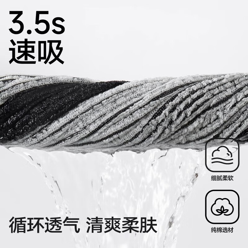 三利颜究所纯棉毛巾女洗脸家用吸水速干男女洗澡全棉柔软毛巾男士 橄榄绿+藏青蓝 2条