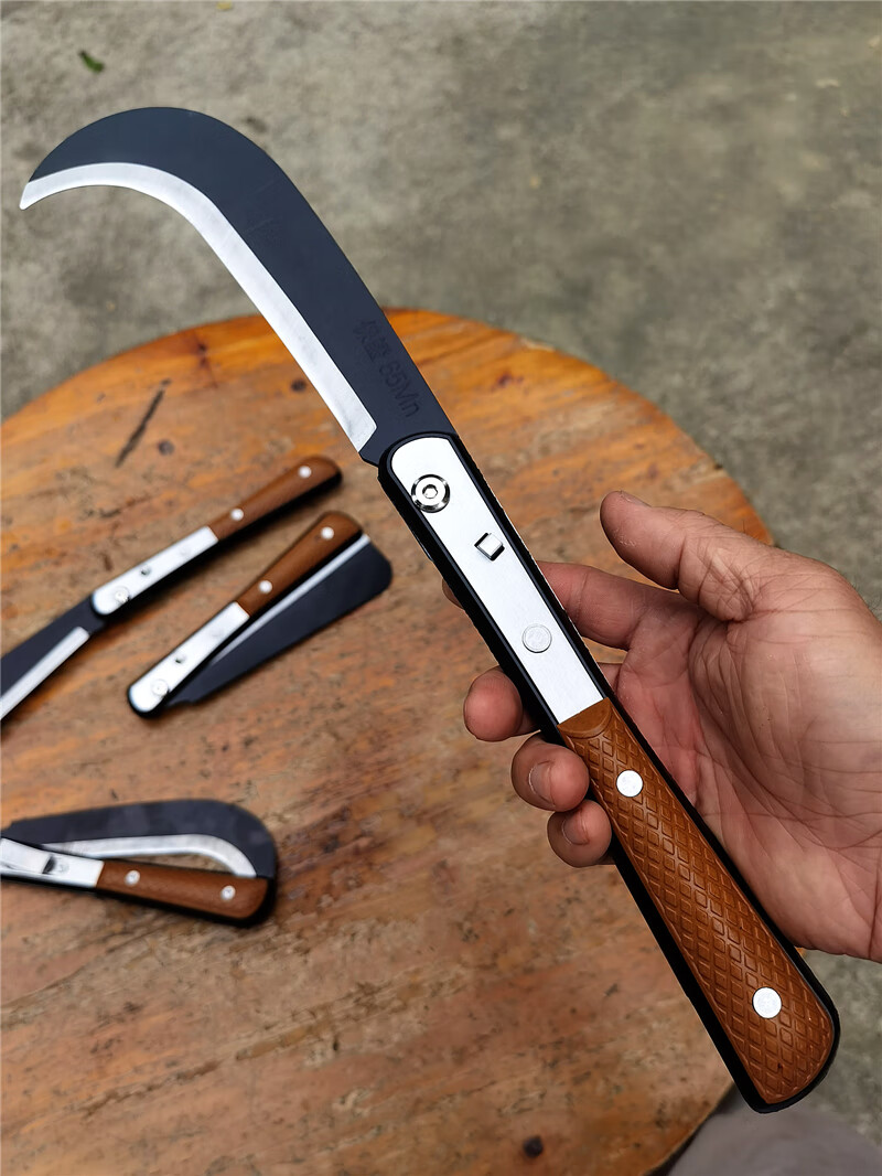 澳颜莱折叠镰刀折叠锰钢柴刀树刀柴刀劈柴户外伐木开路刀手工丛林特殊