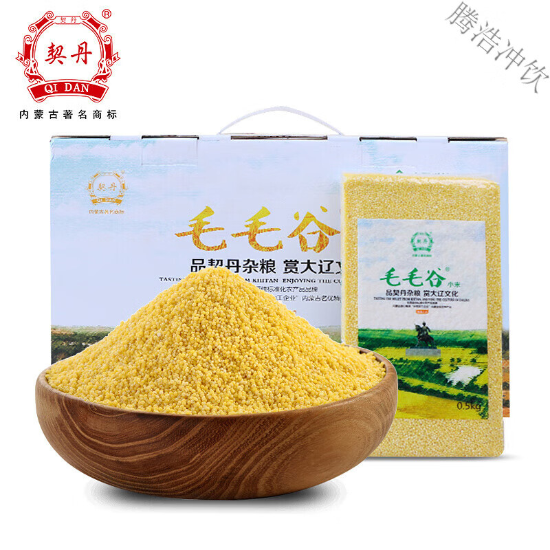 黄小米粥食用毛毛谷小米礼盒新米内蒙古赤峰契丹农家宝宝米月子米 10斤毛毛谷小米(礼盒装)
