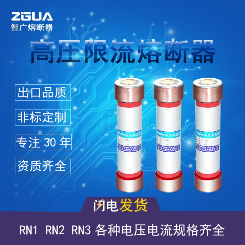 荧阙智广熔断器 rn210(12)kv05a1a2a3a5a10a20a高压限流熔断器