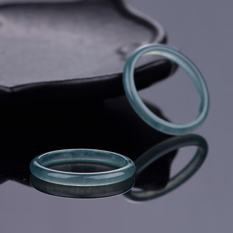 塔石地素圈戒指女A货翡翠玉石指环情侣对戒周年生节日礼物送女友送长辈 【京速达】翡翠素戒K2955 戒指圈号10(港度)