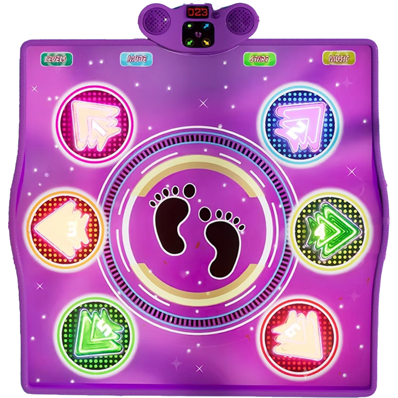 舞狀元跳舞毯兒童玩具女孩生日禮物健身毯家用運(yùn)動(dòng)健身成人燃脂音樂毯 6向鍵-鍵位發(fā)光-屏幕引導(dǎo)-藍(lán)牙