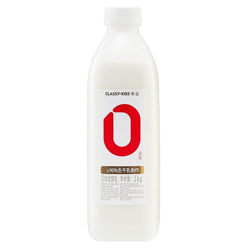 卡士0添加007原味1kg*6瓶 家庭分享装风味发酵乳低温酸牛奶卡士酸奶 苏扬江记