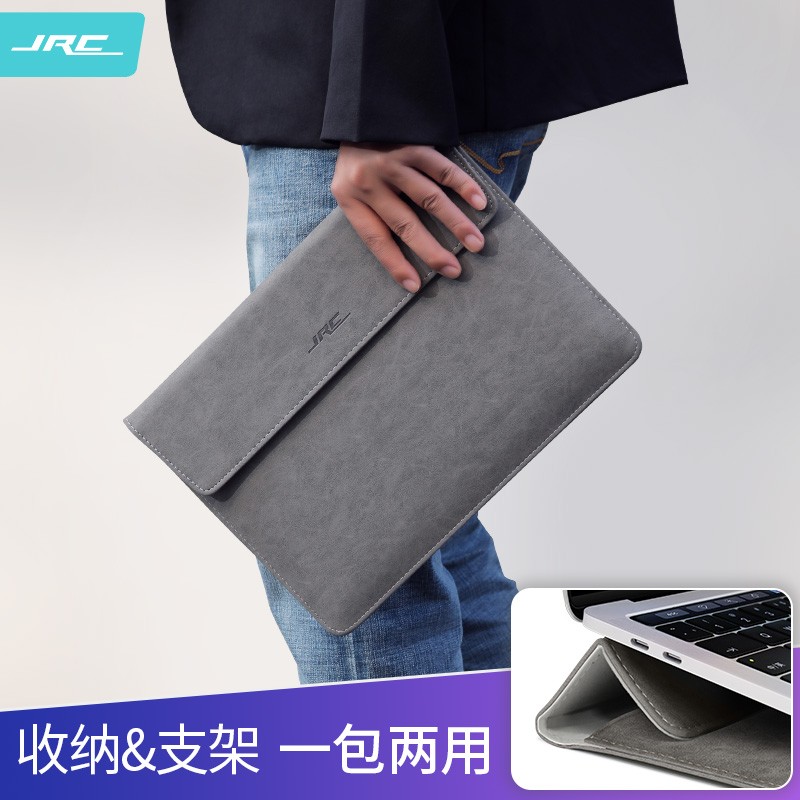 JRC电脑包 14英寸笔记本内胆包 适用华为MateBook14荣耀14英寸电脑包 联想pro小新14air包惠普戴尔手提 灰色