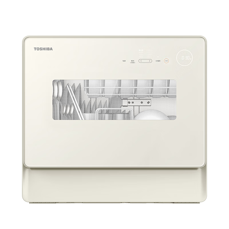 东芝（TOSHIBA）【白玉Z5】洗碗机 5套台式壁挂式两用 小巧 75℃高温洗 85°C热风烘干72小时鲜存 DWZ5-0512