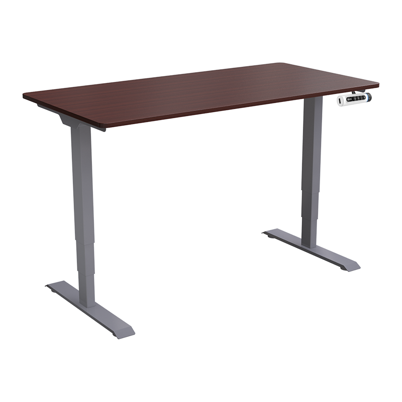 乐歌E4/1.4m樱桃木色站立办公电动升降桌学习桌亲子桌电脑桌家用写字书桌