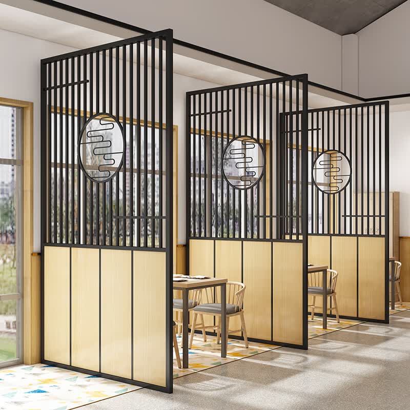 abdt餐厅铁艺隔断 客餐厅隔断办公室屏风火锅店围栏工业风拱形门玄关