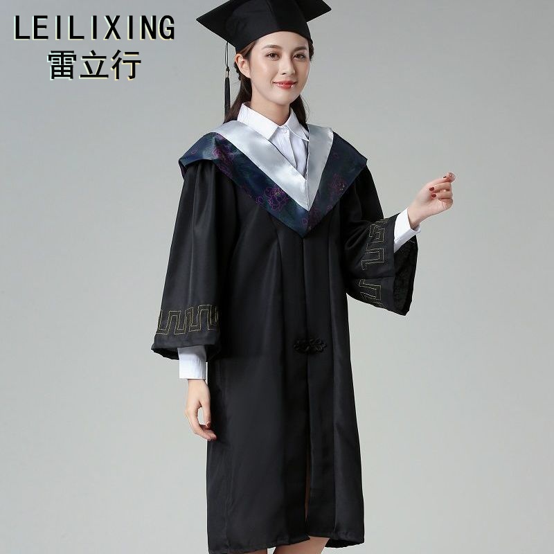 雷立行 学士服 学位服男女毕业礼服文科理工科垂布学士服帽子学位服演出 学士服灰色-理科（塑料帽） L 建议体重130——160斤高性价比高么？