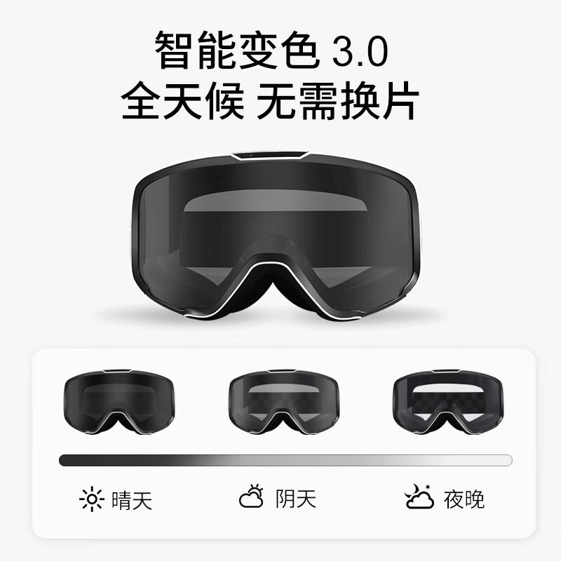 乐凯奇(LECAGE)摩托车风镜头盔护目镜男女复古机车骑行镜防风防晒近视风镜 黑框炫红变色(日夜两用)