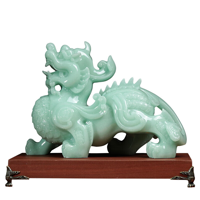 泰瑞格玉石貔貅摆件一对皮丘聚财貔恘店铺开业乔迁礼品 小号左(兰冰玉