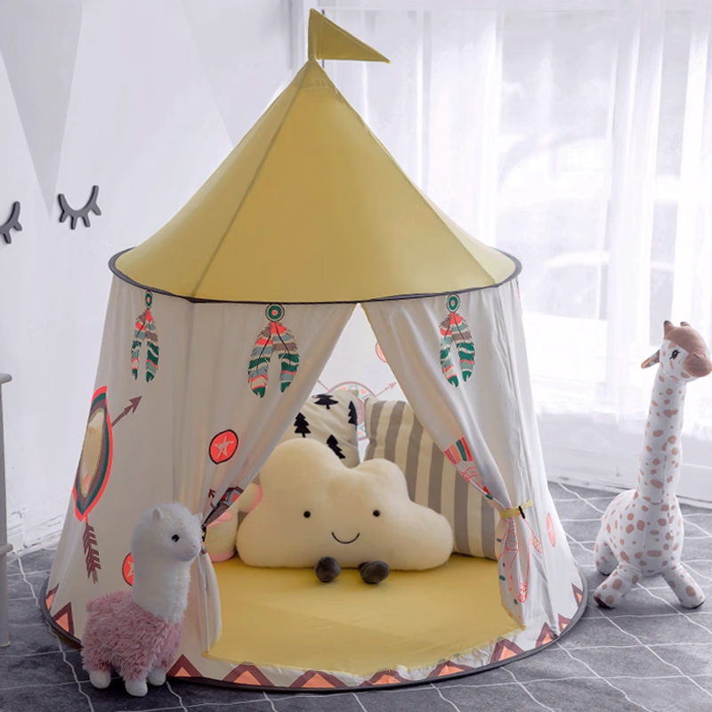寂皇儿童帐篷室内家用蒙古包小房子宝宝游戏屋男孩女孩公主城堡玩具屋丹黄霞帐篷