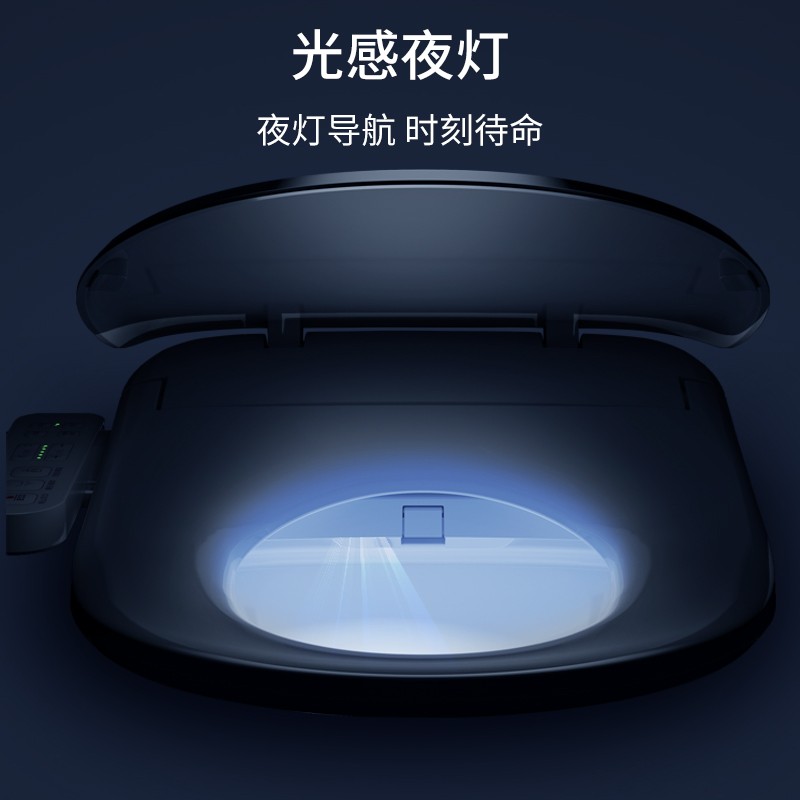 瑞尔特 R&T 智能马桶盖即热电动自动洁身器遥控坐便盖冲水电子马桶圈智能通用udv型冲洗烘干座便器圈 2020全功能旗舰款3209