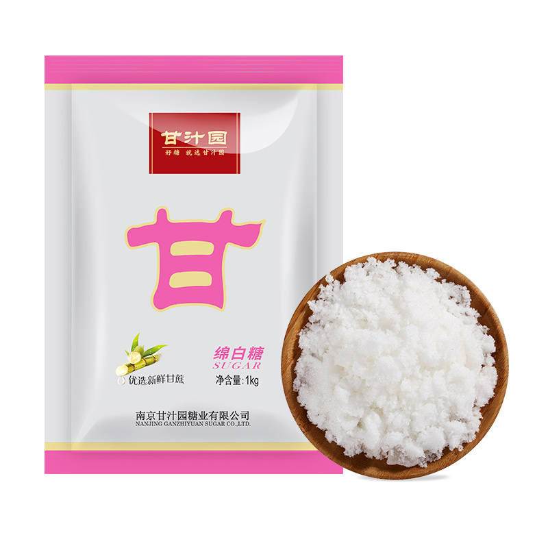 甘汁园棉绵白糖1000g食用白糖白绵糖烘焙面包西点原料家用大袋装