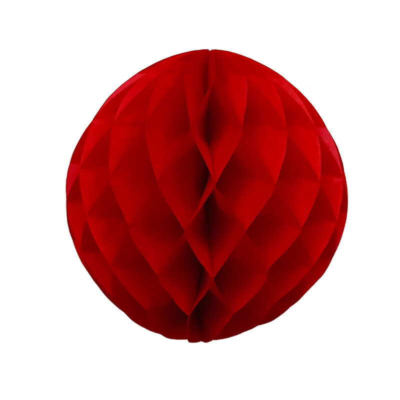 五一节庆装饰蜂窝球大红纸灯笼商场小红书结婚房喜庆立柱纸花球 蜂窝