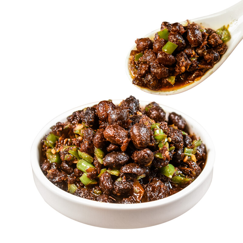 四川特产 青椒豆豉油辣椒炒豆豉香辣酱拌饭拌面酱下饭菜260g