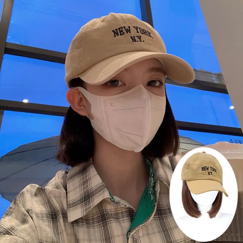 唐妮 假发帽子一体式春夏女短发网红时尚韩潮流修脸百搭鸭舌帽波波头HMY 浅棕色+三件套高性价比高么？