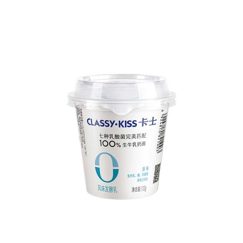 卡士（CLASSY.KISS） 卡士酸奶 110g 风味发酵乳 7种乳酸菌 110g/杯 110g原味*18杯
