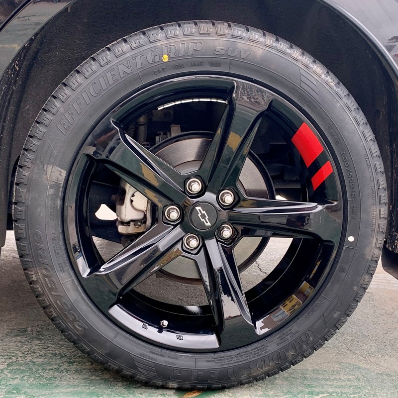 suv定制雪佛兰改装黑红套色锻造轮毂