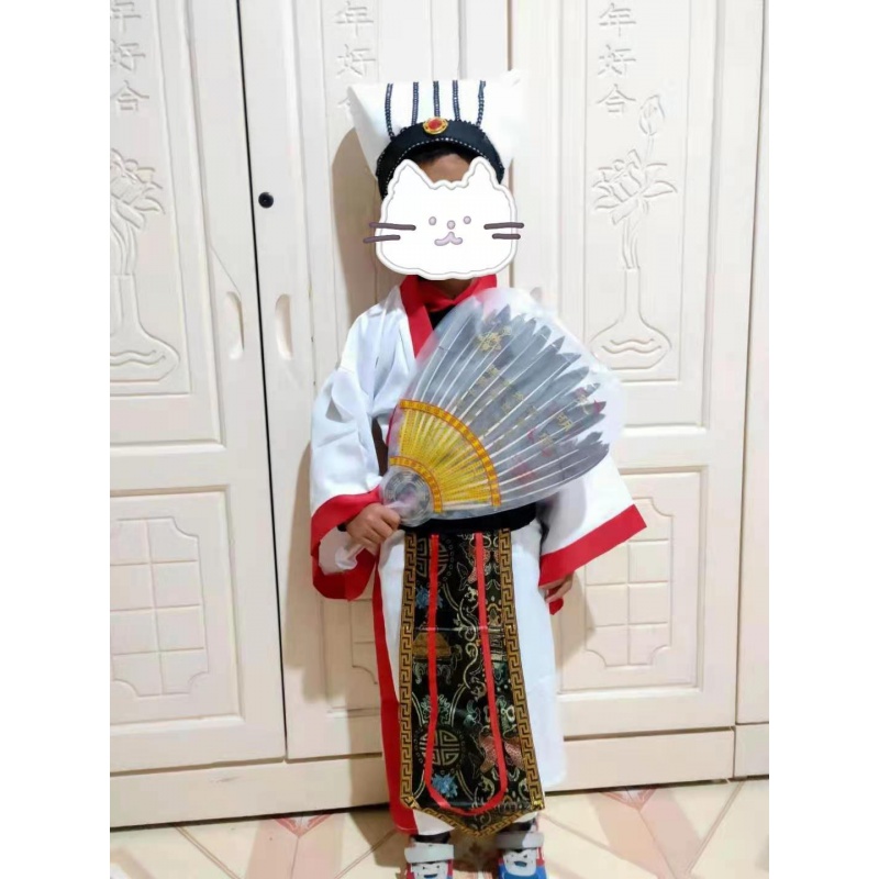 诸葛亮白色 衣服帽子 100