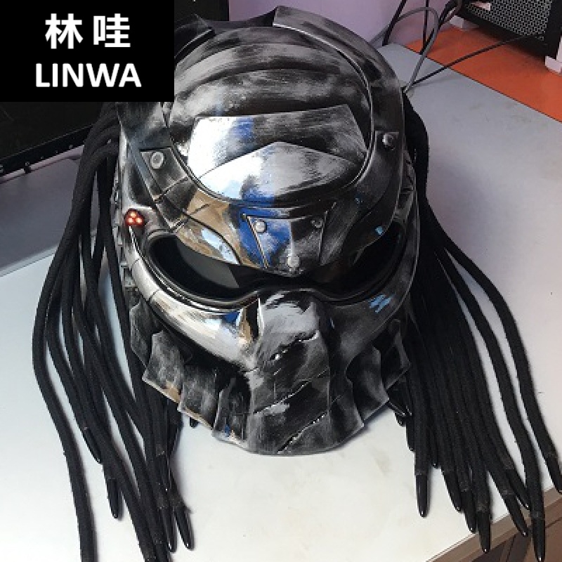 头盔异形猎食者全盔摩托车男哈雷机车炫酷科幻【不支持七天无理由退换