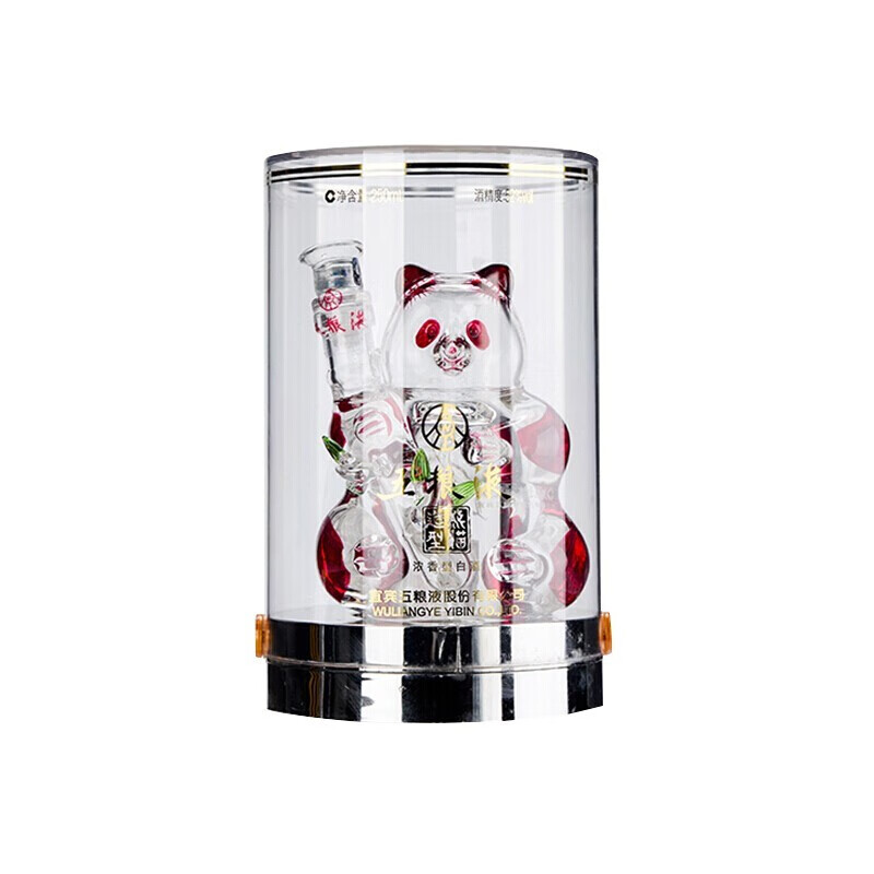 五粮液（WULIANGYE）52度熊猫造型系列 浓香型白酒 半斤装（红）250ml单瓶装dmdegxuz