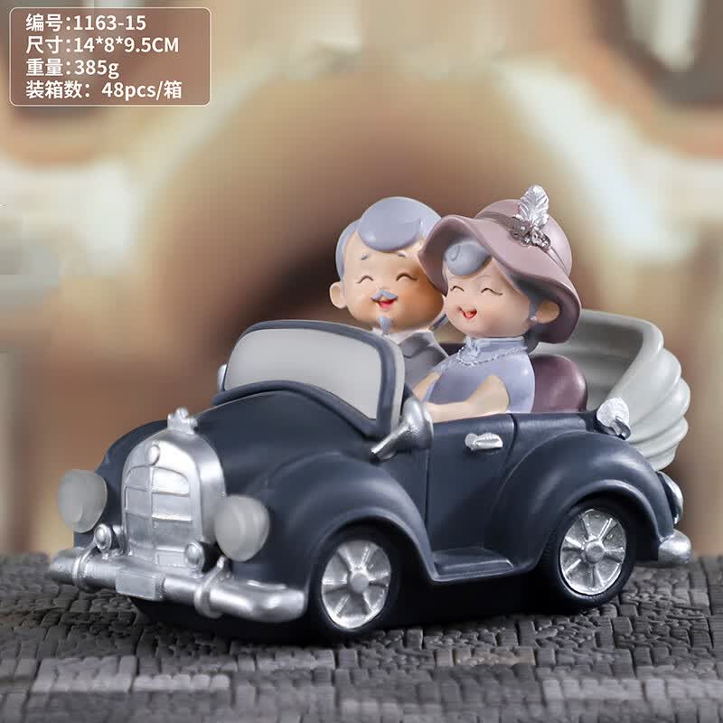 百圣牛金婚长辈什么礼物老头老太太夫妻恩爱结婚新婚纪念日情侣摆件爷