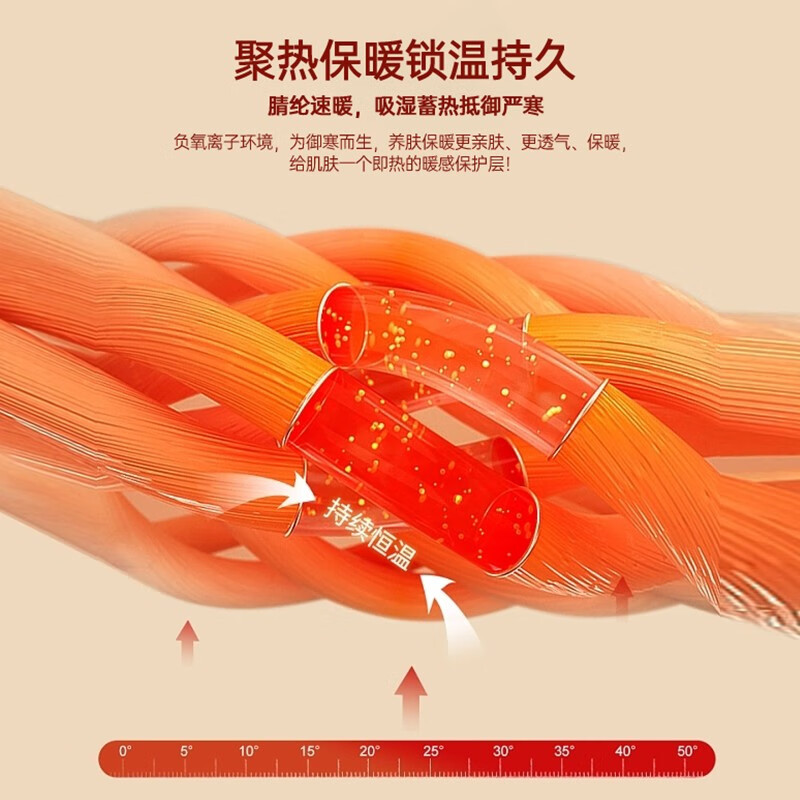 安之伴保暖内衣男秋季简约纯色保暖透气休闲打底圆领男士秋衣秋裤两件套 大红 2XL