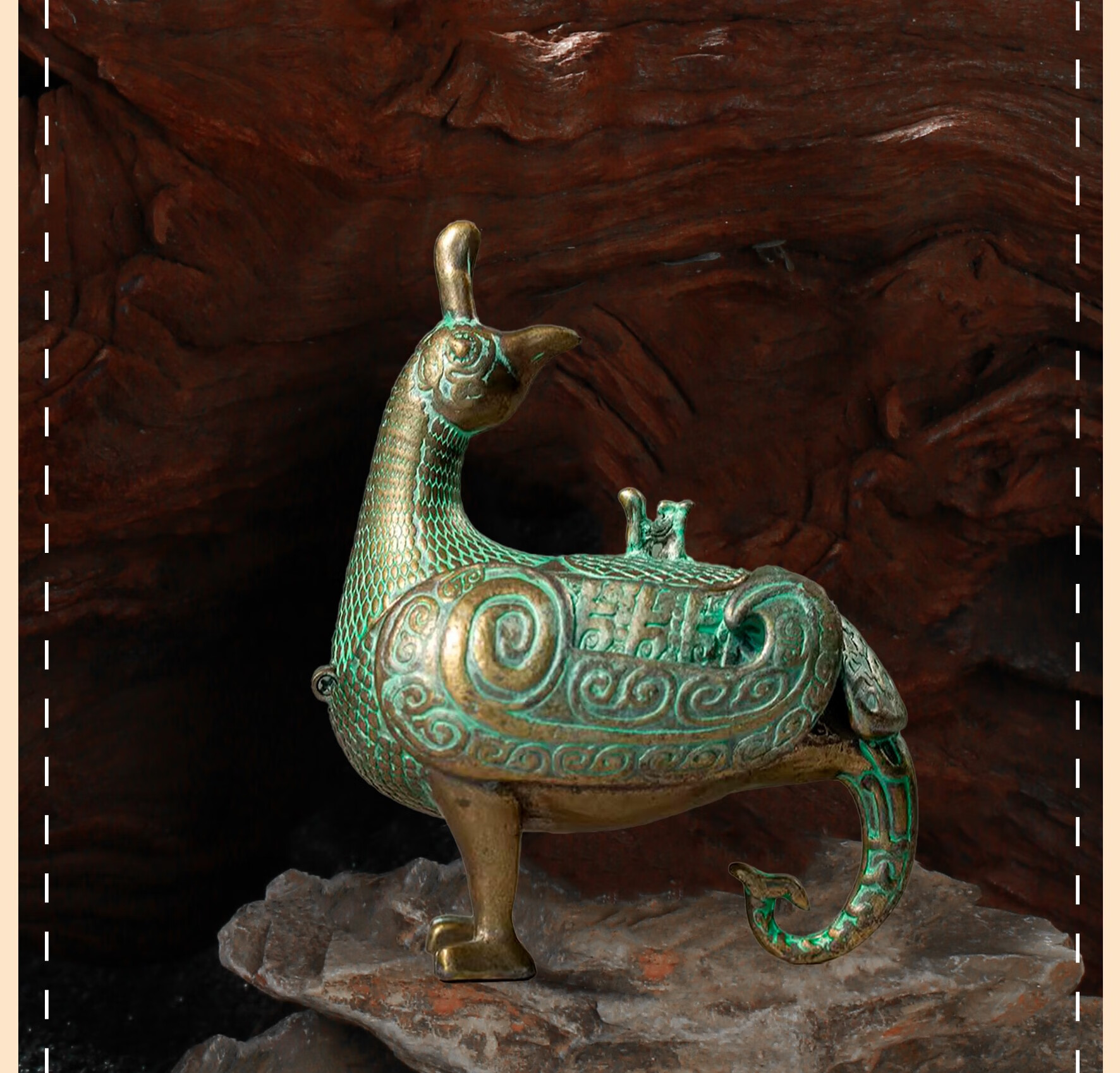 山西晋礼文创博物馆青铜器鸟尊鸮卣装饰摆件 鸟尊