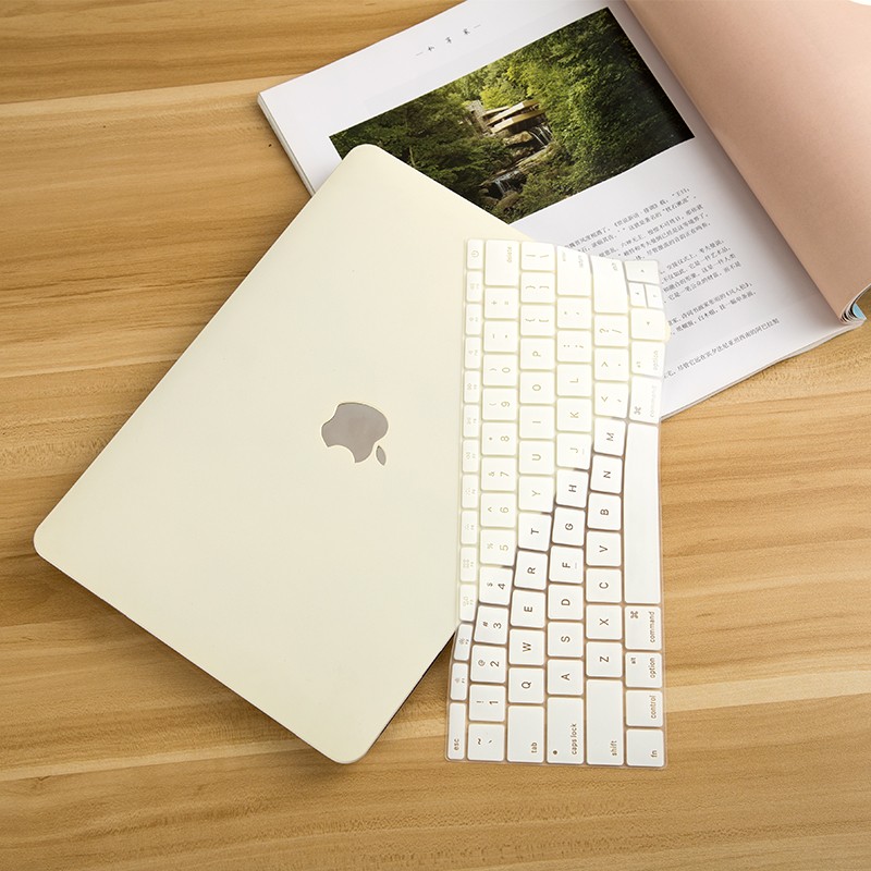 格玛斯新款MacBook Pro 13.3保护壳15.4 苹果笔记本机身外壳11.6Air轻薄防刮12配件 奶白色+同色键盘膜【奶油壳】 MacBook 12【A1534】