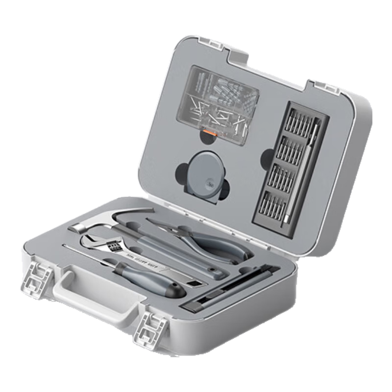 欧莱德（OULAIDE）电动螺丝刀套装工具箱家用装电脑手自一体迷你电动工具精密起子 手动精密螺丝刀工具箱标准款