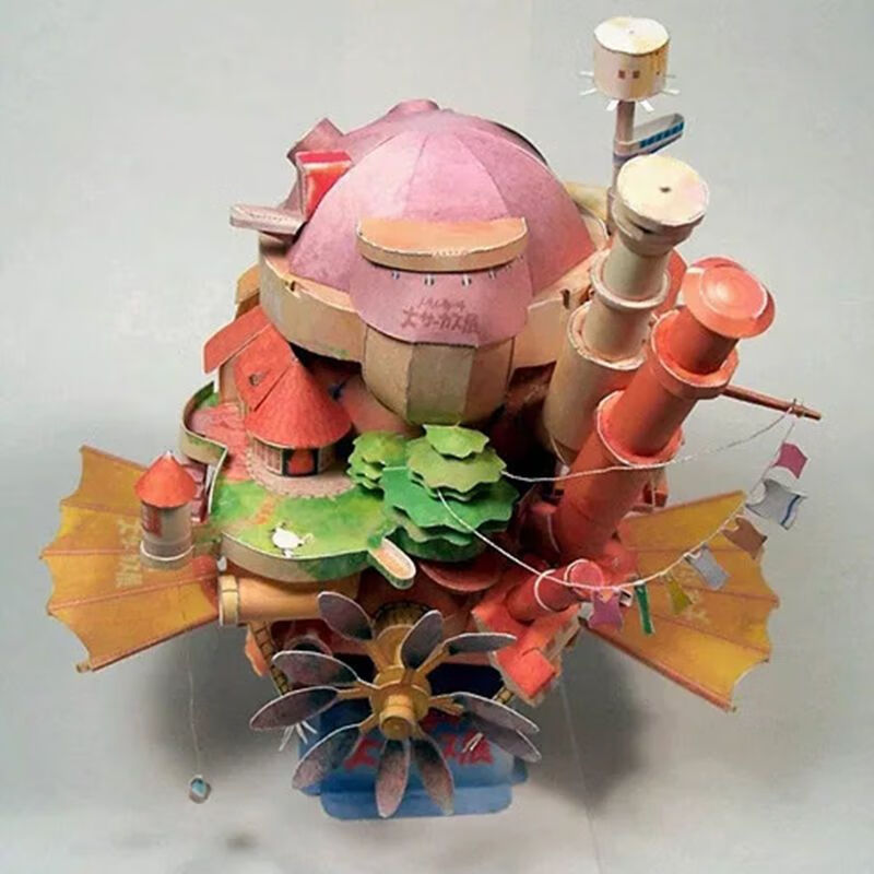 薇欧漫哈尔的移动城堡手办动漫纸模宫崎骏动漫纸模型哈尔飞行版中文