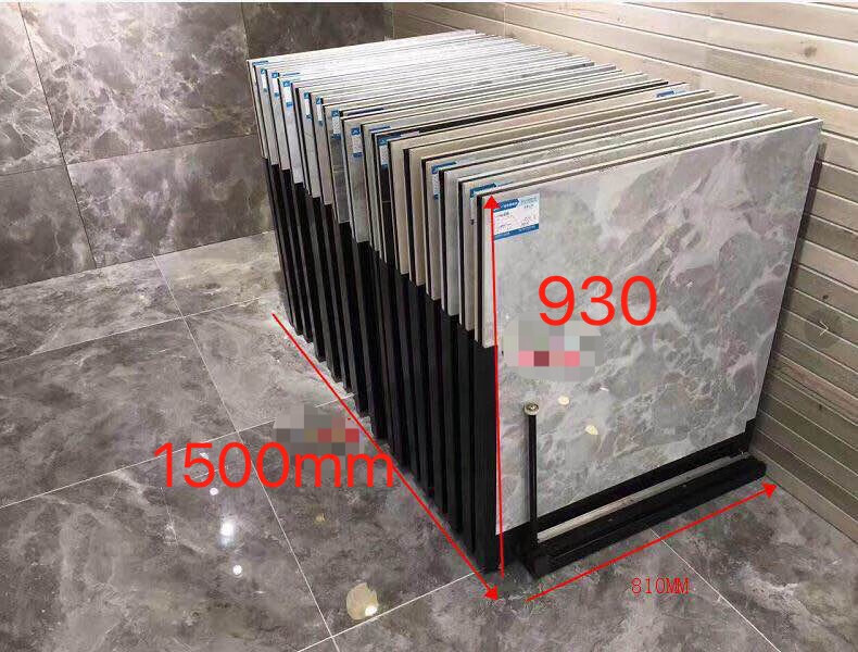 莺雀瓷砖推拉展架岩板抽拉750*1500抽拉柜落地大理石材展示架 20页放