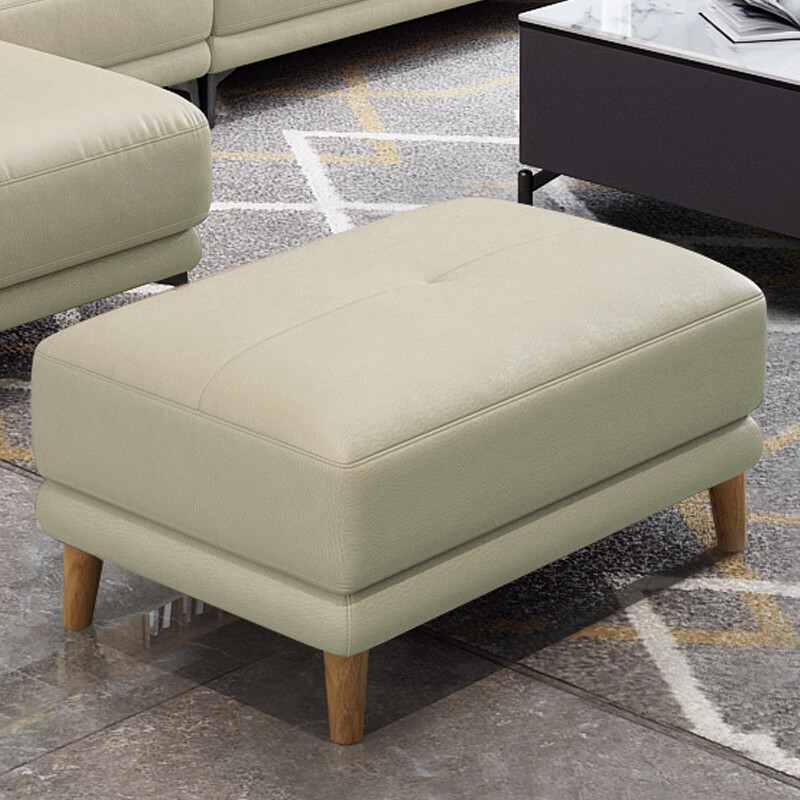 欧圣斯(oshnes furniture) 北欧沙发脚踏凳真皮凳子方凳搁脚凳皮墩