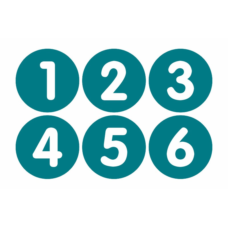 卫亮 亚克力号码牌数字牌诊所医院网吧编号床头编号定制作 医院绿1-6