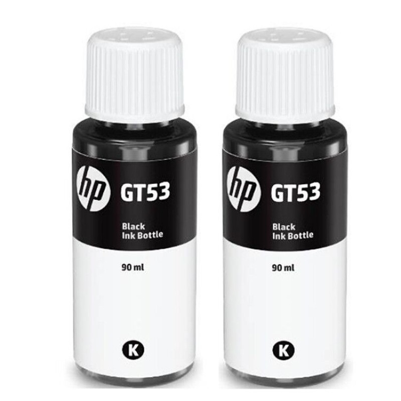 惠普（HP）GT53 51 52墨水适用5810 5820  411 511 518 519 618 GT53黑色 双支装（共180ml）
