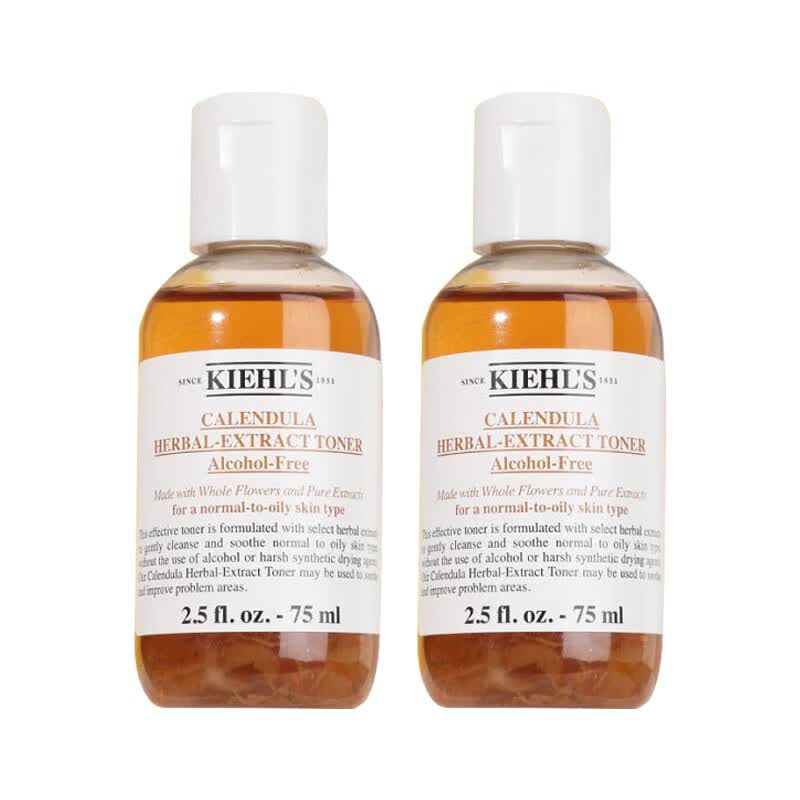 科颜氏（Kiehl's）女士爽肤水/化妆水 补水保湿 小样旅行装 金盏花爽肤水75ml*2 中样