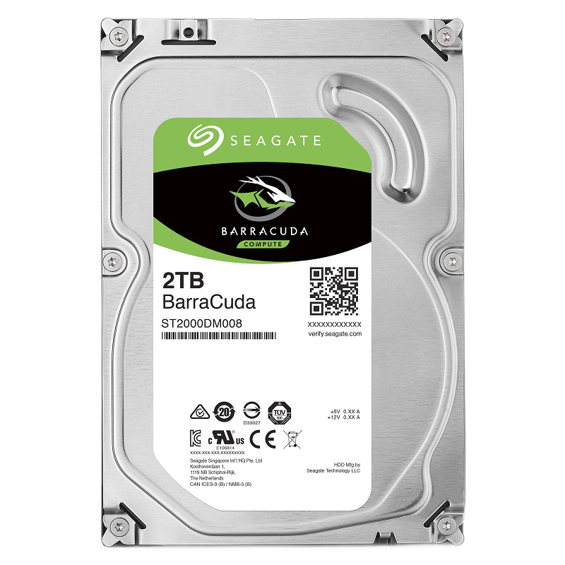 希捷（SEAGATE）台式机械硬盘1t/2t/6t/8t  家用办公 SATA接口 3.5英寸 电脑装机硬盘7200转 酷鱼系列游戏台式硬盘 2TB 【ST2000DM008】7200rpm