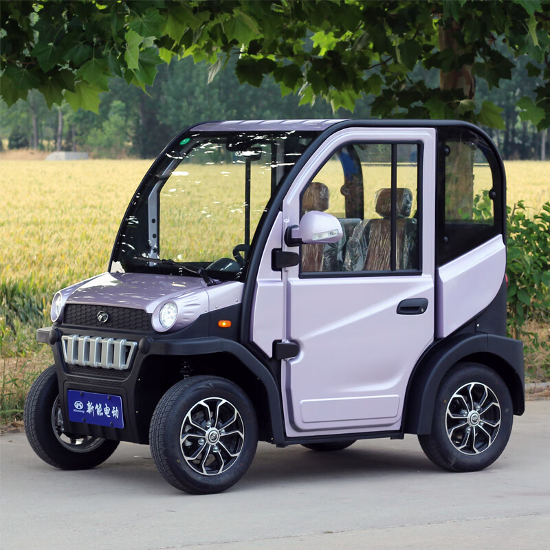 runtema低速老头乐电动四轮车家用女士迷你小型代步新能源汽车接孩子