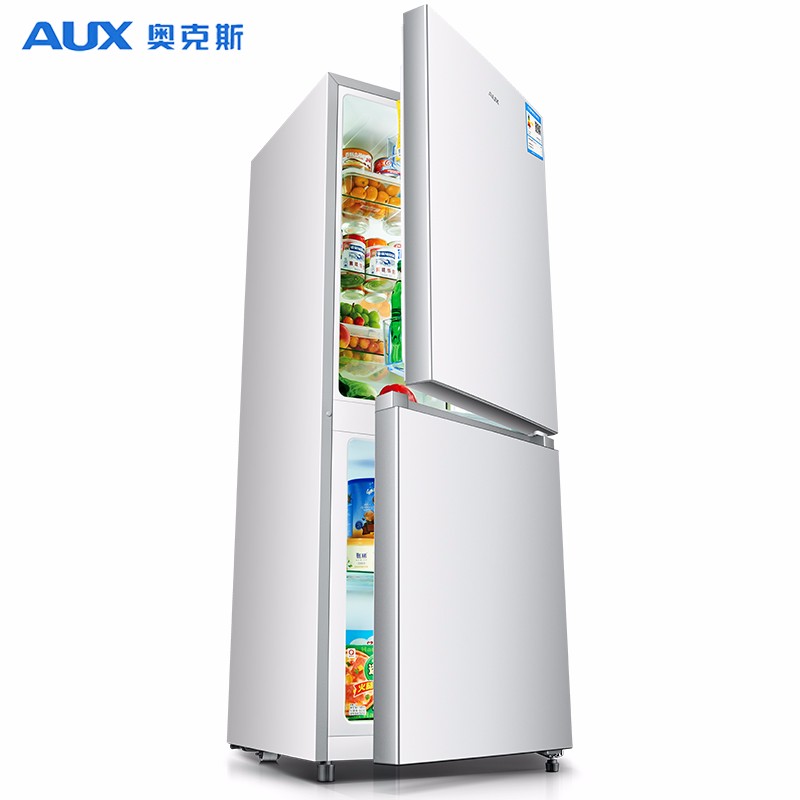 奥克斯（AUX）实标146升家用双门电冰箱大容量节能宿舍租房冷藏冷冻小型冰箱BCD-146K176L
