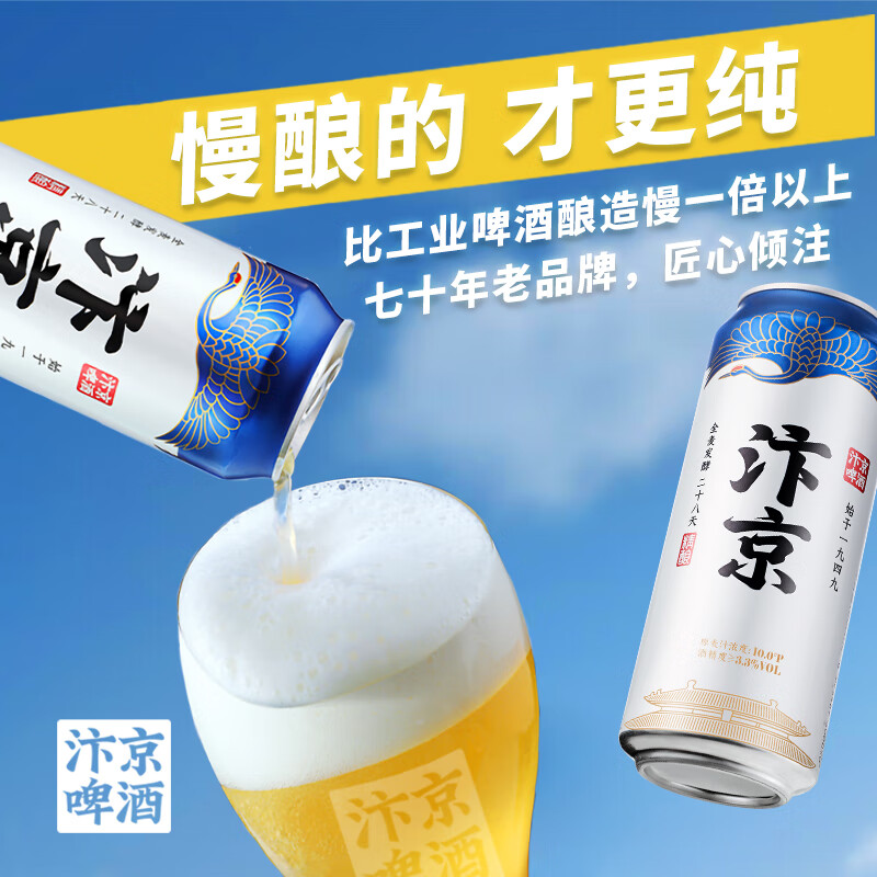 汴京全麦芽精酿啤酒 河南国产啤酒 送礼可选精酿原浆和精酿白啤 精酿白啤 500mL 12罐 整箱装