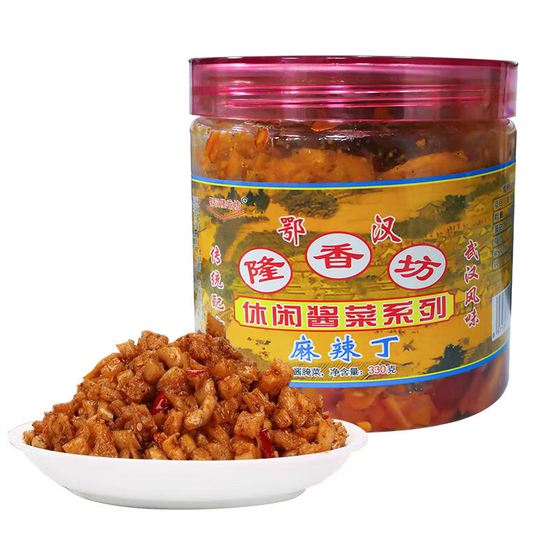 隆香坊休闲酱菜系列下饭菜腌菜咸菜麻辣丁萝卜山野菜330g/500g 麻辣