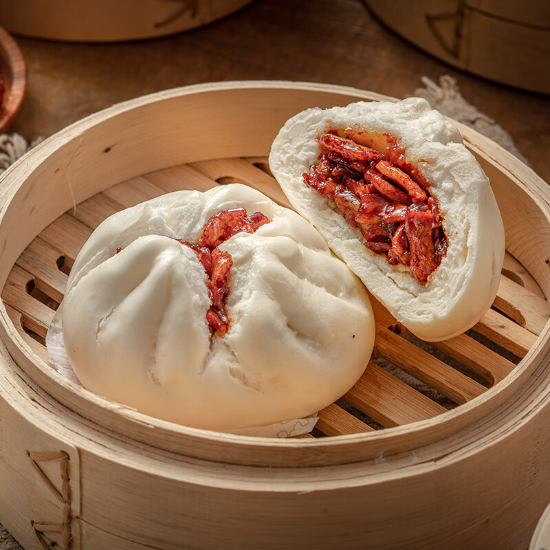 包道 蜜汁叉烧包600g*2  早餐包子 广式肉包 早茶点心 冷冻面点