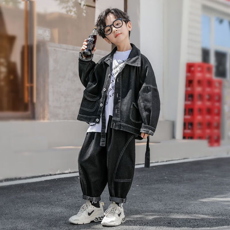 黑色外套裤子 110尺码标准