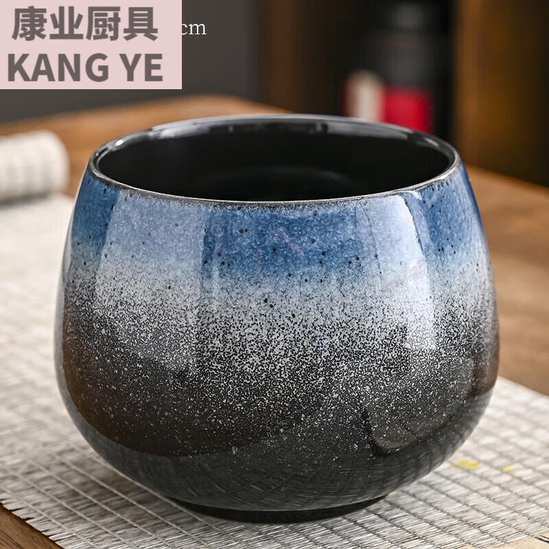 怜伊尘茶洗缸 茶洗家用陶瓷茶渣缸桌面水盂建水茶水缸废水桶功夫茶道