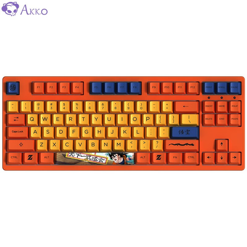 AKKO 3108V2龙珠Z机械键盘 有线电竞游戏 吃鸡绝地求生 全尺寸 樱桃Cherry轴 卡通 GOKU--87键 CHERRY红轴