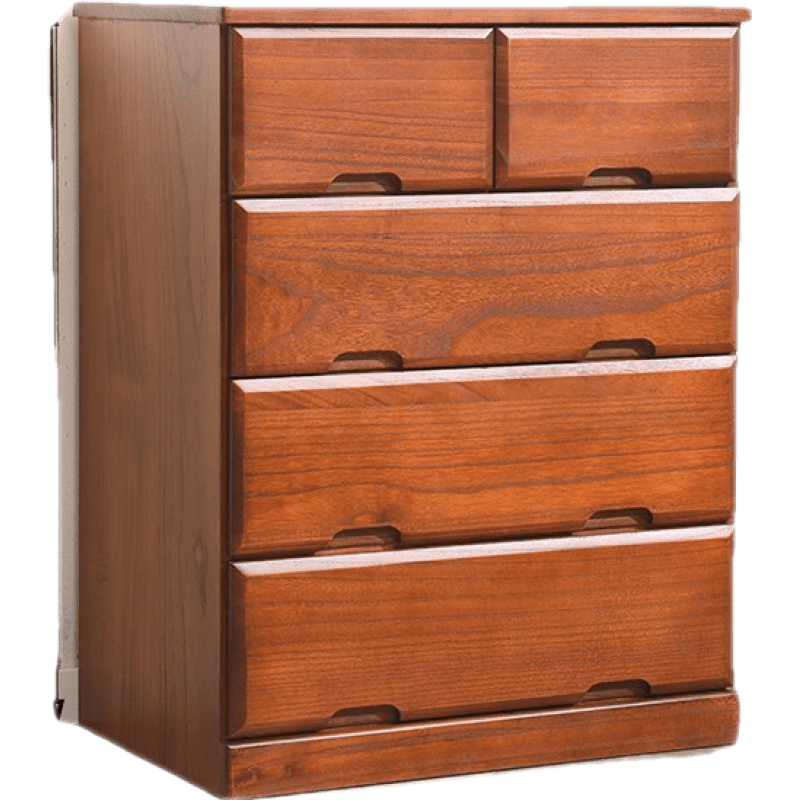 冯派 实木斗柜五斗柜现卧室代简约客厅抽屉式收纳柜子储物柜 60-4菱形咖啡色(60*45*78cm