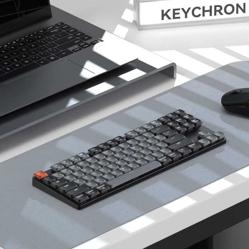 keychron渴创 K1X 机械键盘 无线蓝牙键盘 客制化键盘 矮轴办公键盘 87键Mac键盘 超薄机身设计 四层内填充 K1X (六代) 可插拔 RGB 香蕉轴