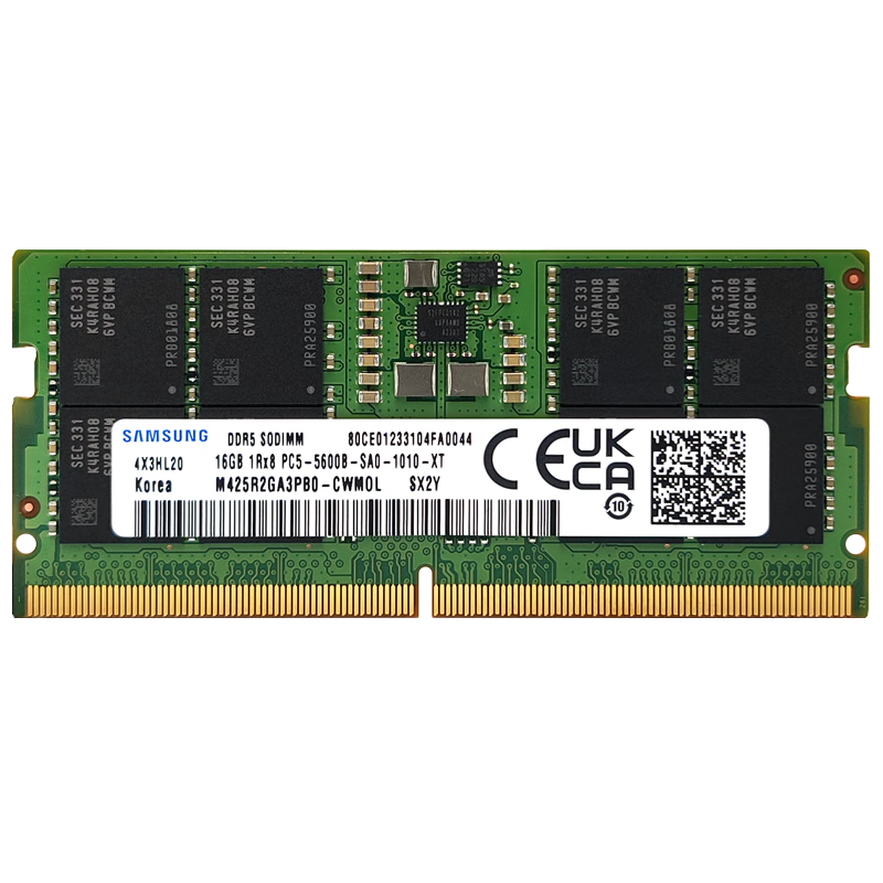 三星SAMSUNG 笔记本内存条 16G DDR5 5600频率 M425R2GA3PB0-CWM