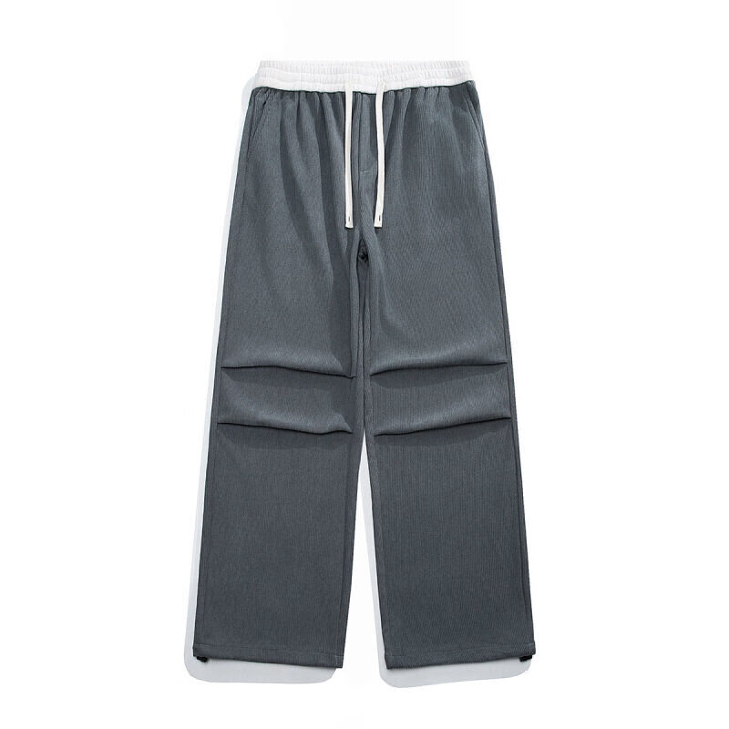 laxiya旗艦高转化抖音伞兵裤灯芯绒裤子男秋冬季新潮休闲 灰色 s